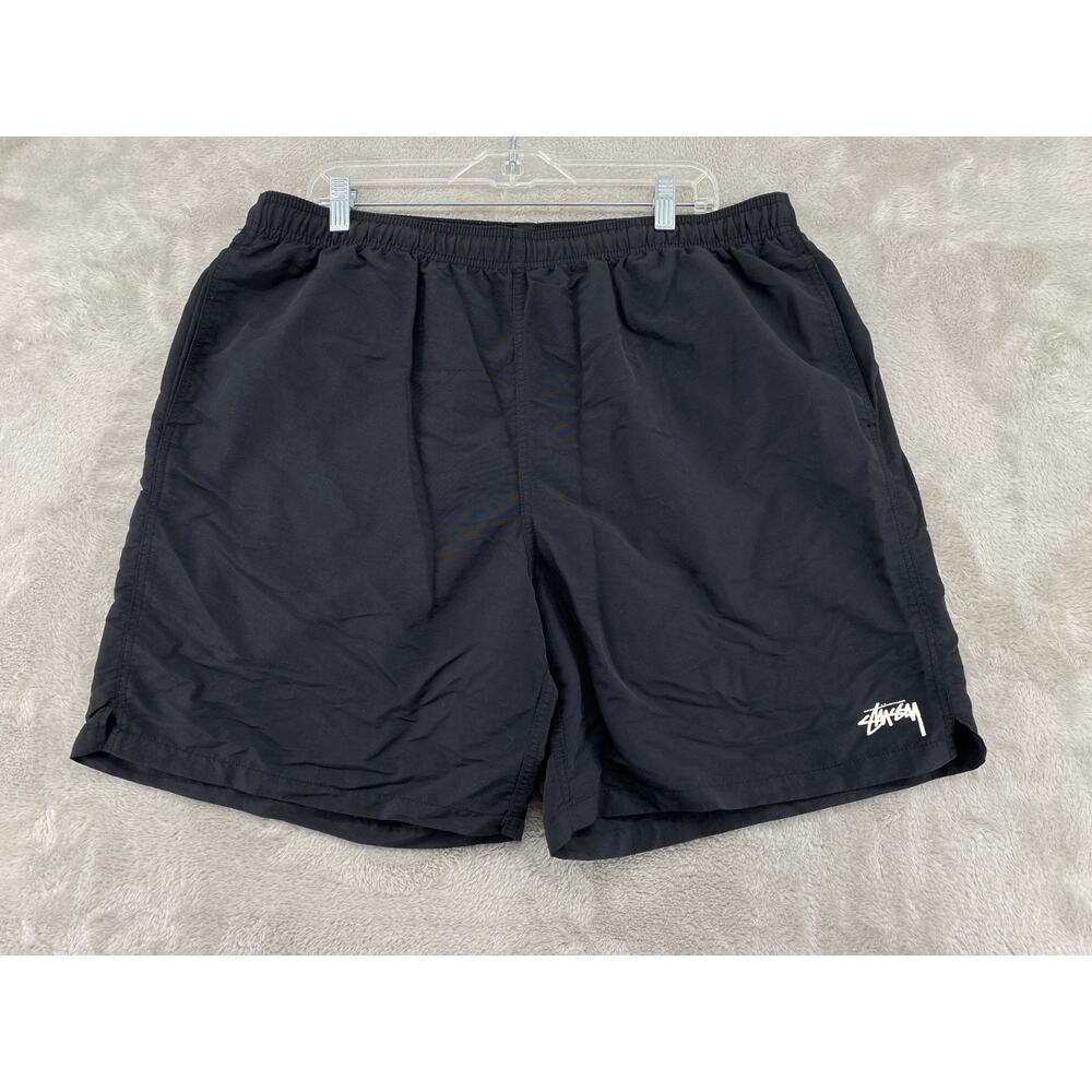 Stüssy Black Nylon Swim Trunks Shorts Men’s XXL Mesh Lined Streetwear